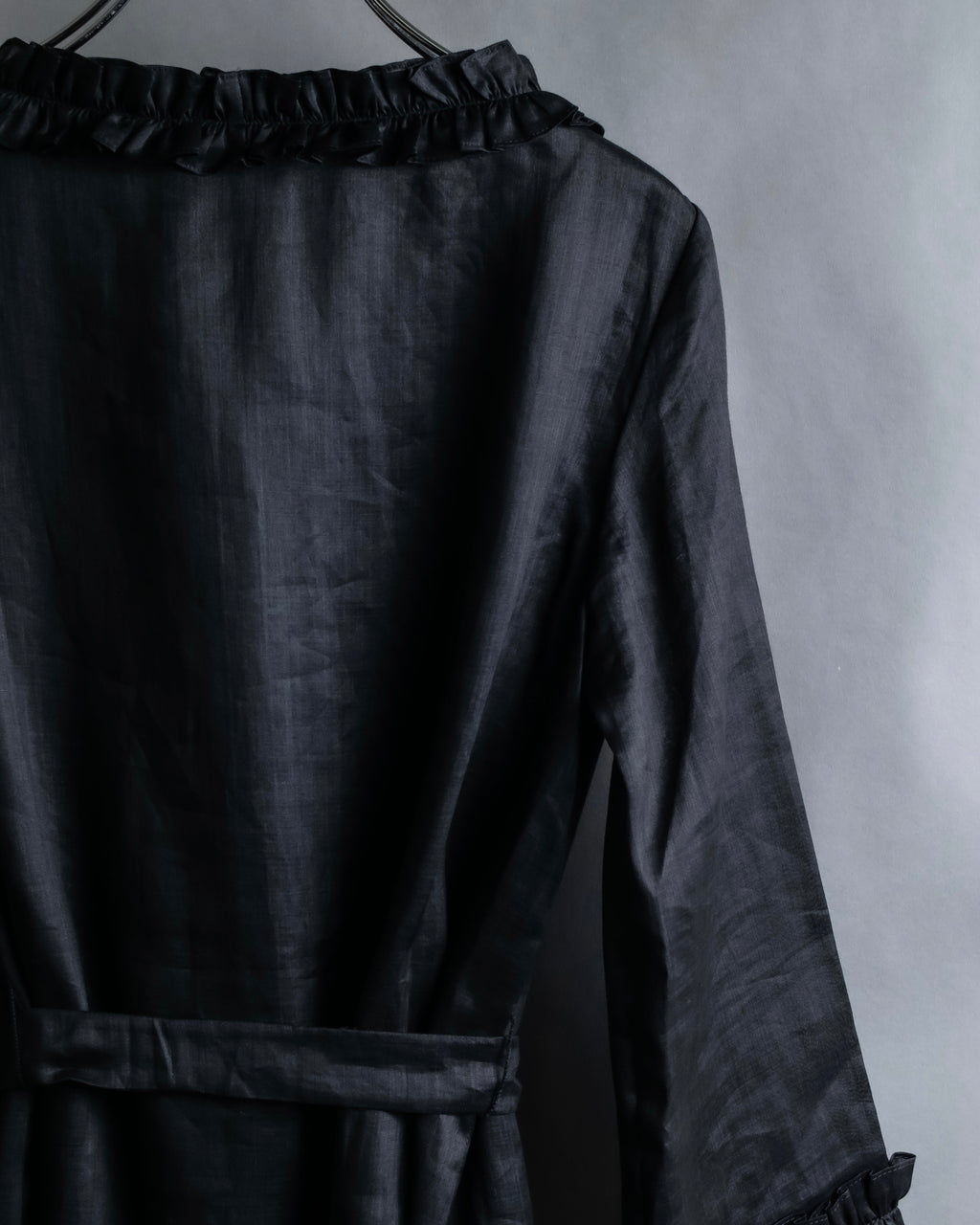 "S Max Mara" Tiered frill design belted dress