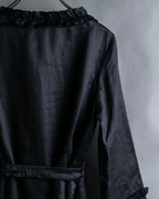 "S Max Mara" Tiered frill design belted dress