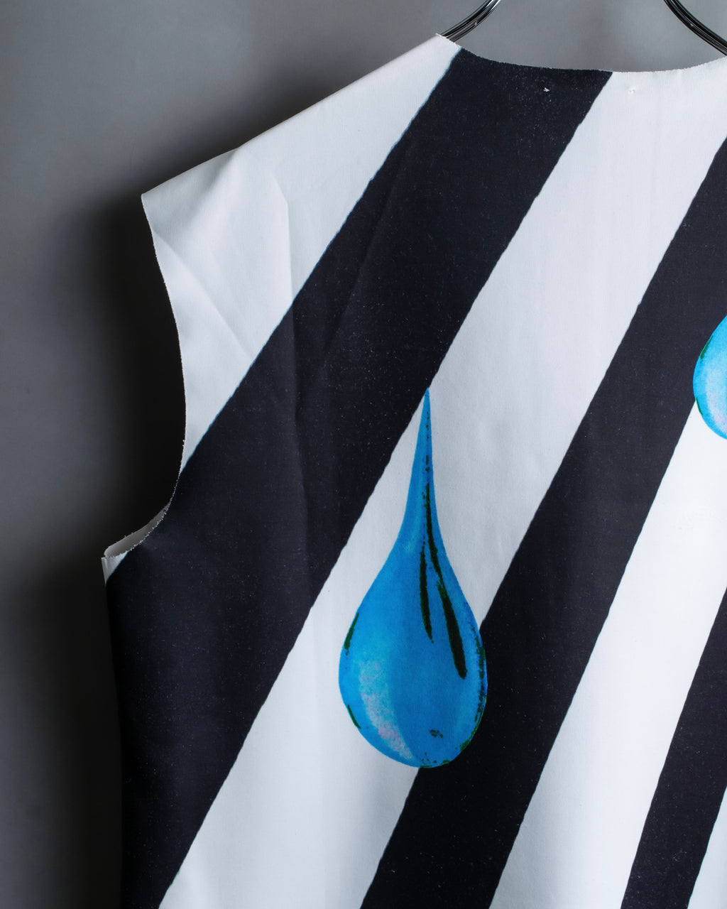 "RAF SIMONS" 14ss Neoprene graphic sleeveless T-shirt