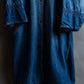 "Vintage gathered sleeve design denim long coat"