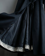 "PAUL SMITH" 100% wool maxi length belted gown coat