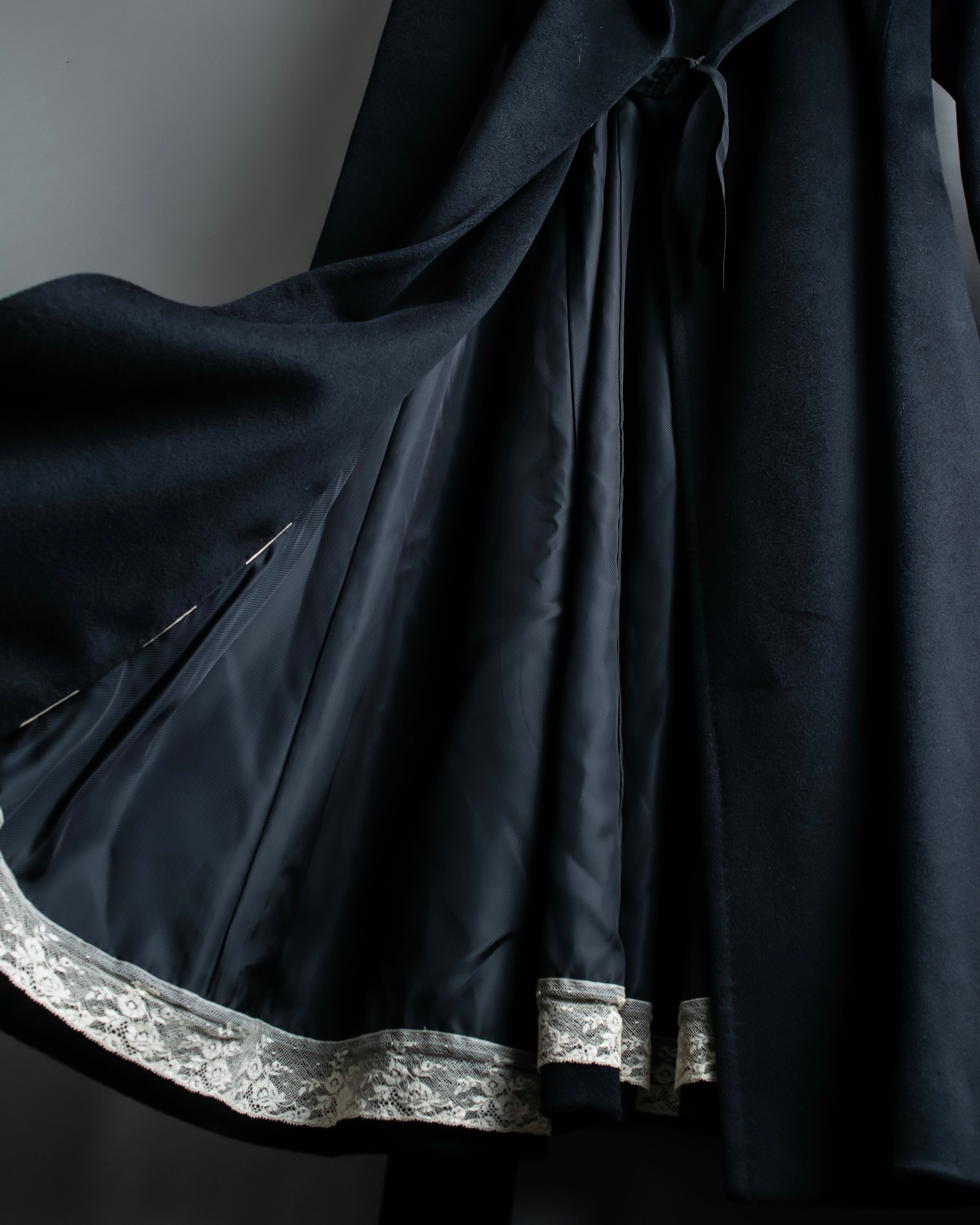 "PAUL SMITH" 100% wool maxi length belted gown coat