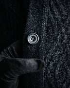 “Yves Saint Laurent” 90’s Textured diamond pattern cardigan