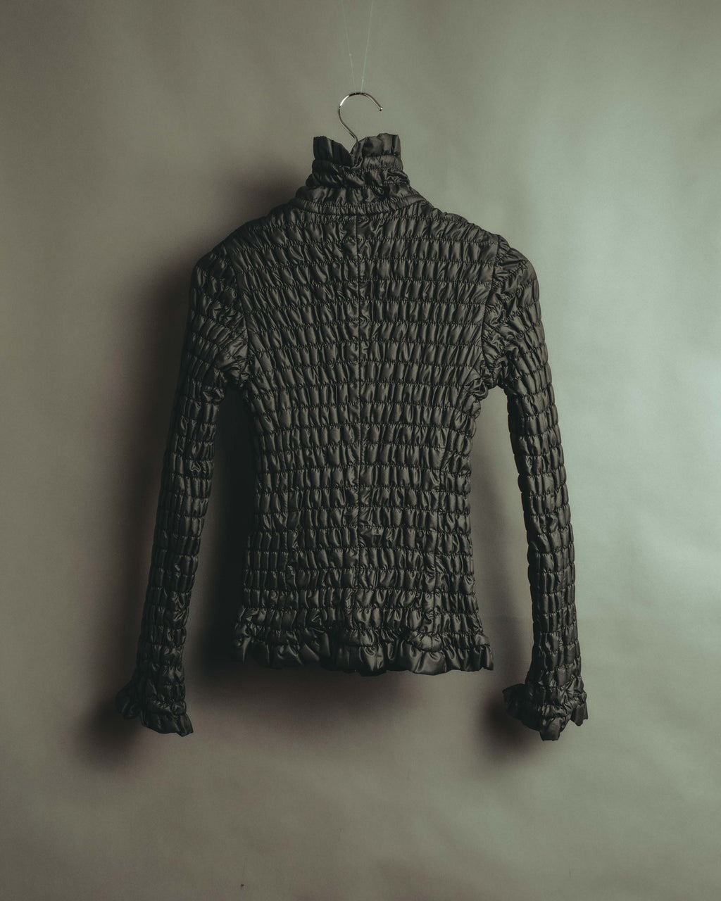 "ARMANI COLLEZIONI" 00's-10's Sculptural ruched zip-up jacket