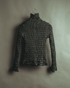"ARMANI COLLEZIONI" 00's-10's Sculptural ruched zip-up jacket