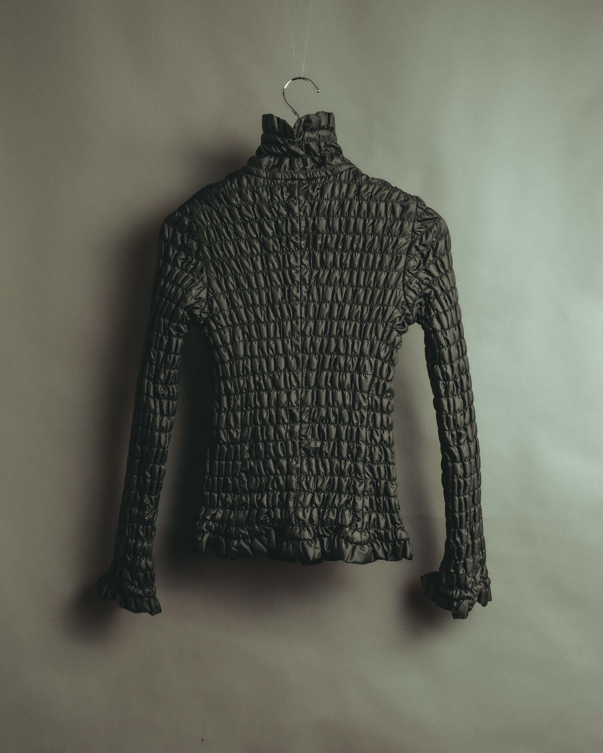 "ARMANI COLLEZIONI" 00's-10's Sculptural ruched zip-up jacket