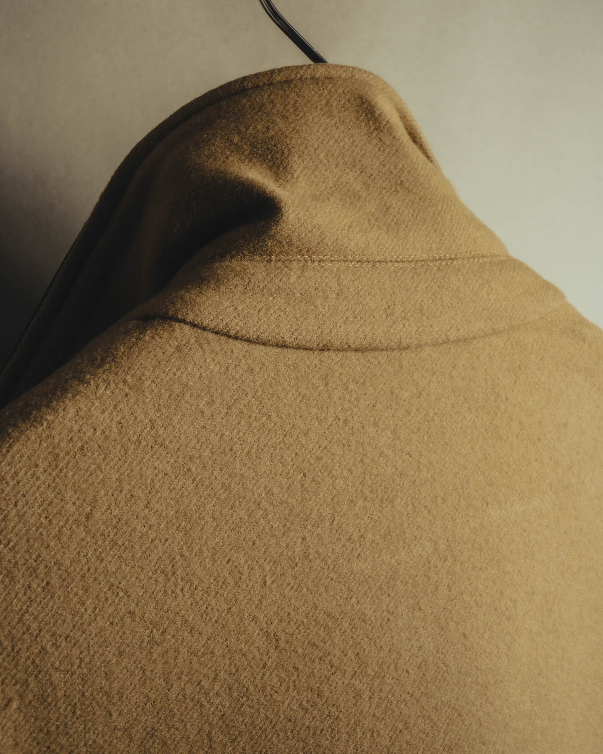 “GUCCI” 00’s-10’s Cashmere-blend leather-trimmed belted long coat