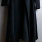 "Vintage large lapel design belted long gown coat"