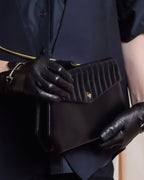 "Christian Dior" Layered flap oblique shoulder bag