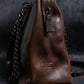 "PRADA" Brown leather chain shoulder bag