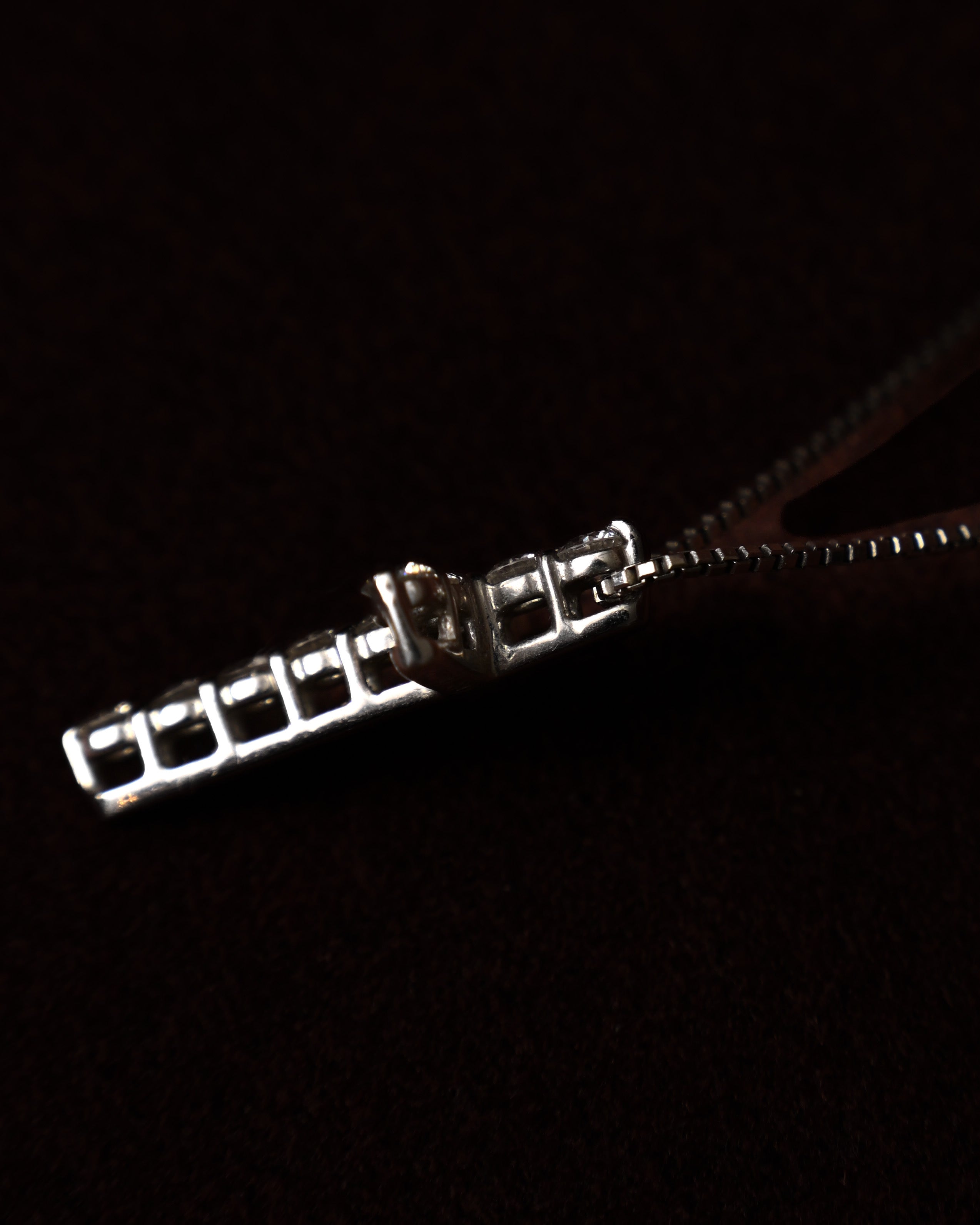 Pre-Loved/ Diamond(0.50ct) Cross Top Platinum Necklace