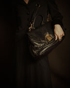 –SPECIAL– “DOLCE & GABBANA” 00’s-10’s Miss orient padlock leather satchel