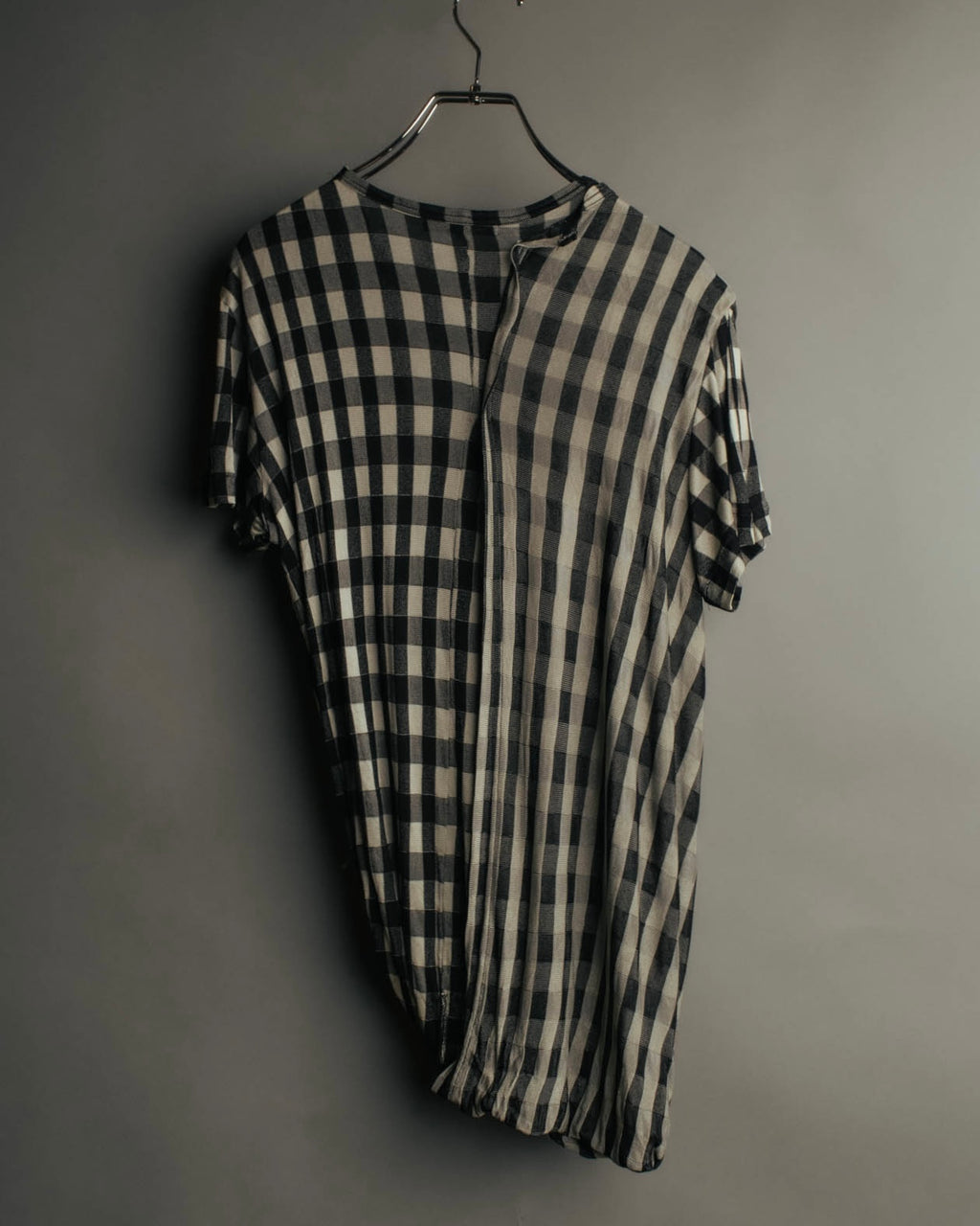 “tricot COMME des GARÇONS” 00’s-10’s Asymmetric gingham draped top