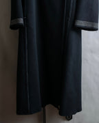 "HELMUT LANG" Fur collar belted long coat