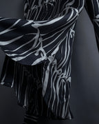 "GUCCI" Handwritten calligraphy pattern silk shirt