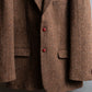 "HARRIS TWEED" Oversized herringbone tailored jacket