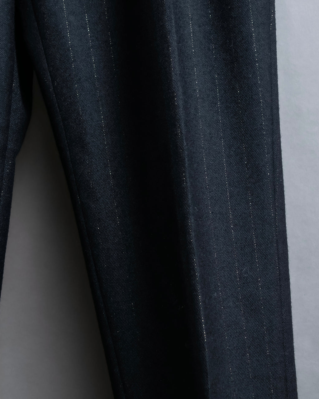 "PAUL SMITH" Peaked lapel tailored jacket and tapered slacks in glittery striped pattern set up