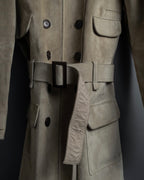 "LOUIS VUITTON" 00's Marc Jacobs period double-breasted suede coat