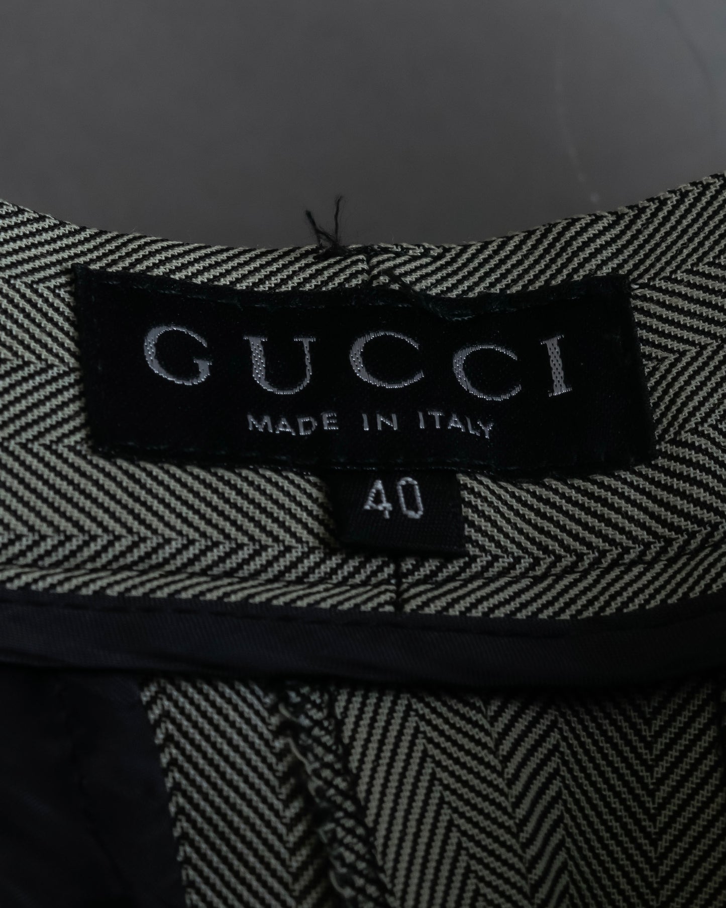 “GUCCI”  Beautiful silhouette 8B double breasted tailored jacket setup