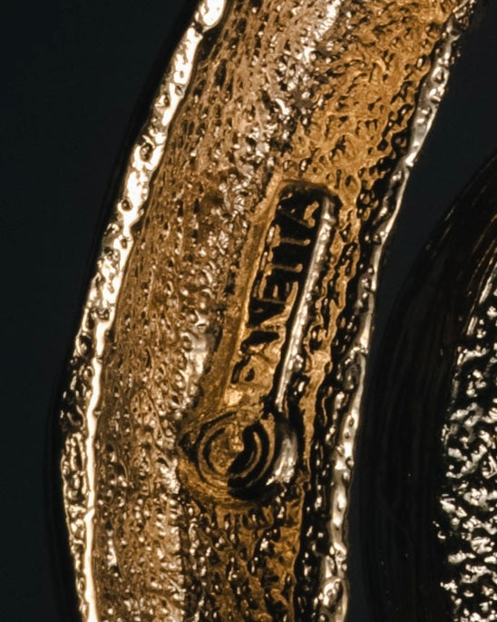 "Vintage" 80’s Sculptural oval stone pendant necklace