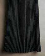 “ISSEY MIYAKE” 00’s wool blend pleated cutwork skirt