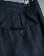 "GUCCI" chalk stripe designed wide pants