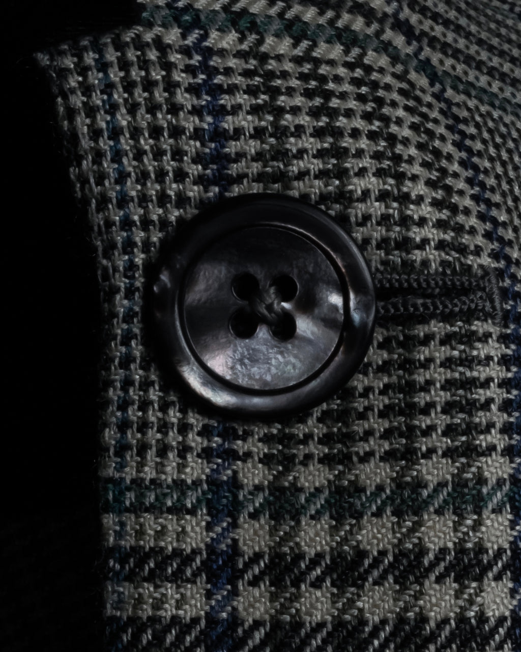 "HERMES" 90’s belvest silk wool linen peak lapel tailored jacket