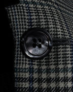 "HERMES" 90’s belvest silk wool linen peak lapel tailored jacket