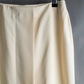 "HERMES" 100% wool ivory color flare skirt