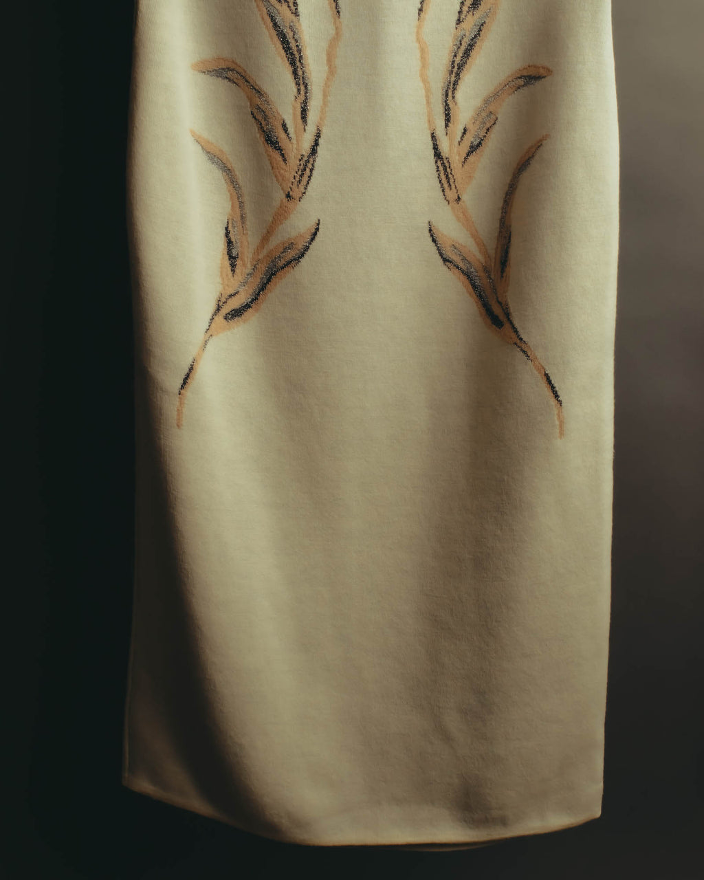 "Alexander McQueen" 00's-10's Metallic floral sleeveless knit dress