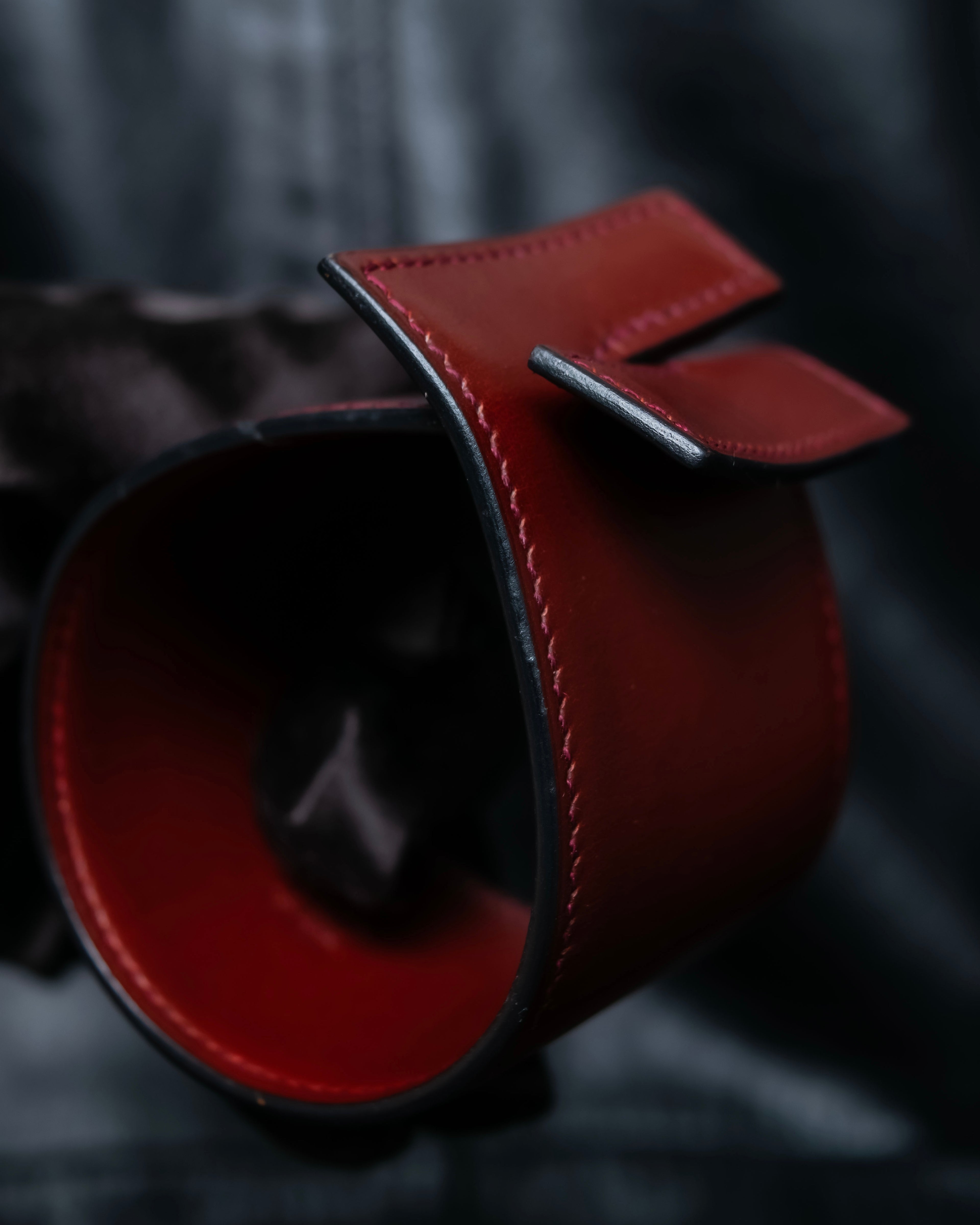 "Hermes" Leather interlocking bangle