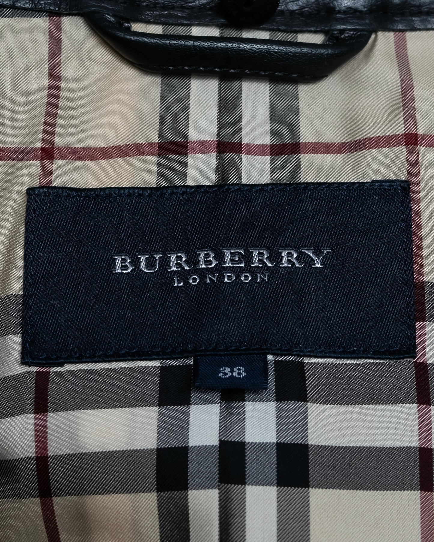 "BURBERRY" 100% cow leather Military pocket details short length jacket