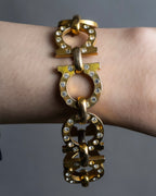 Salvatore Ferragamo Big Gancini gold chain bracelet