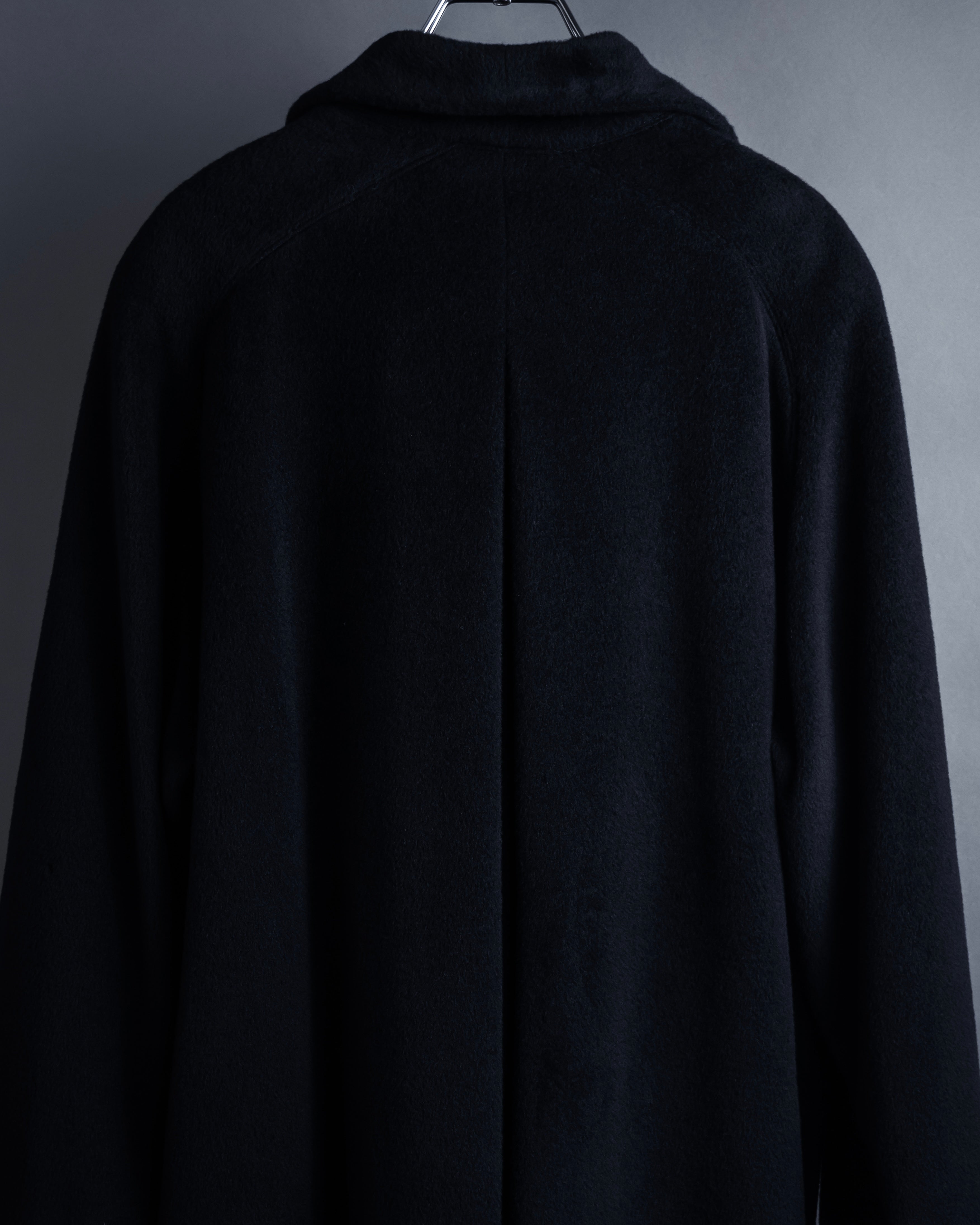 "allegri" Crossover design 2-way collar wool coat