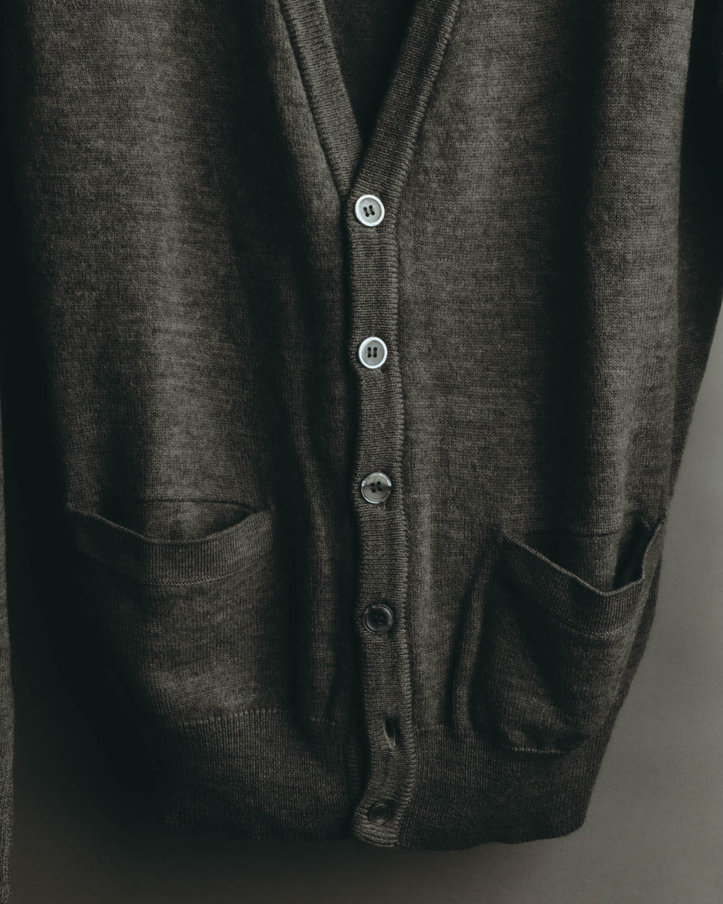 "Yves Saint Laurent" 80's-90's Relaxed wool v neck cardigan
