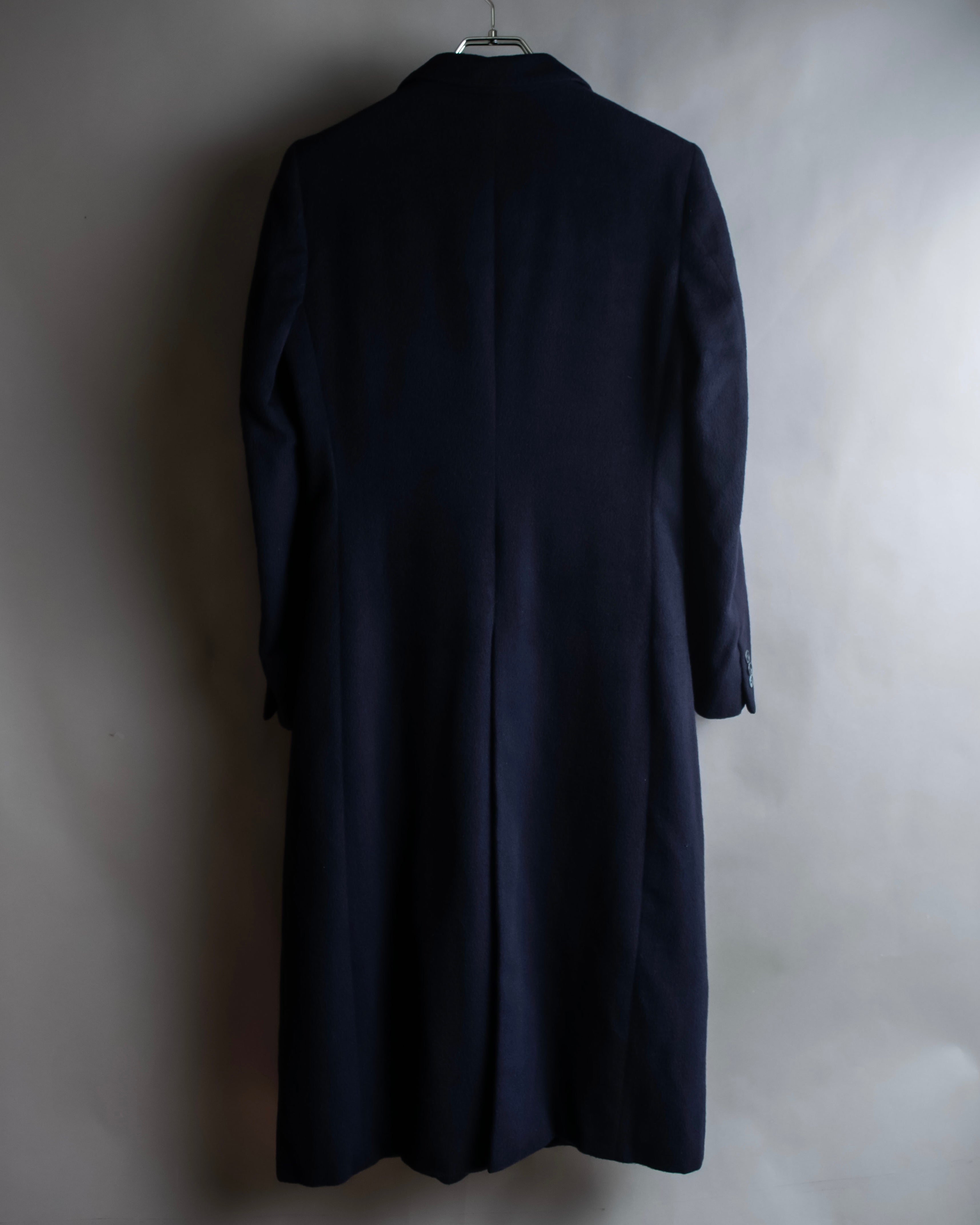 "BALENCIAGA" Peak lapel double-breasted chester coat