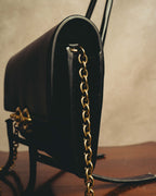 -SPECIAL- “Saint Laurent” 20’s Le Maillon smooth leather chain wallet