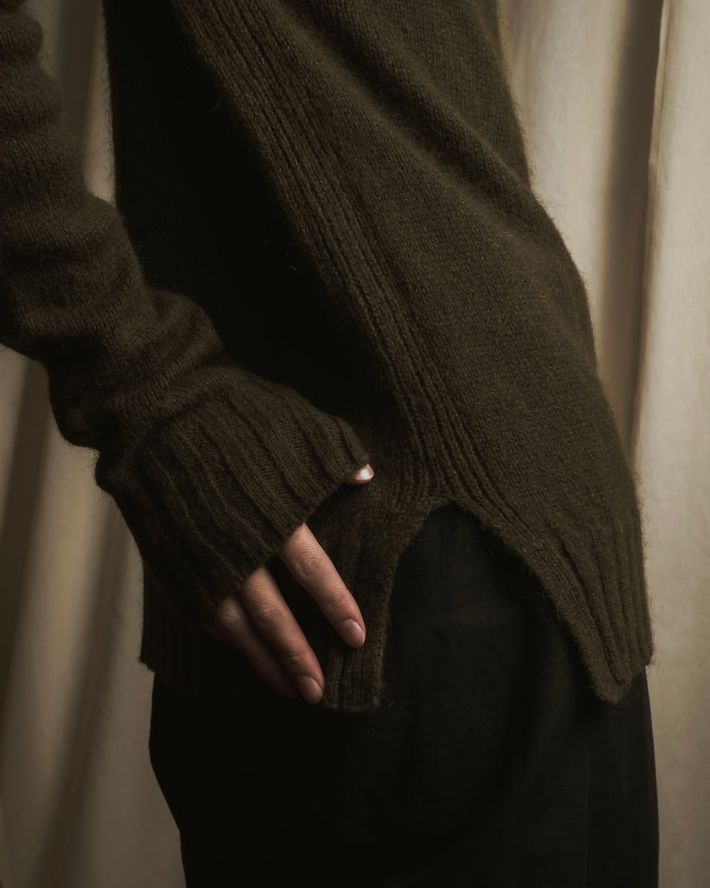 Jil Sander+ 24Otoño Invierno Suéter de punto de cuello redondo con acabado suave cepillado