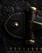 "GUCCI" GG mark embossed leather horsebit long wallet