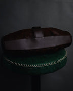 –SPECIAL– "Salvatore Ferragamo" 00’s calf hair gancini rattan accent handbag