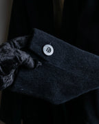 "Max Mara"
 Swakara fer collar oversized wrap style chester coat