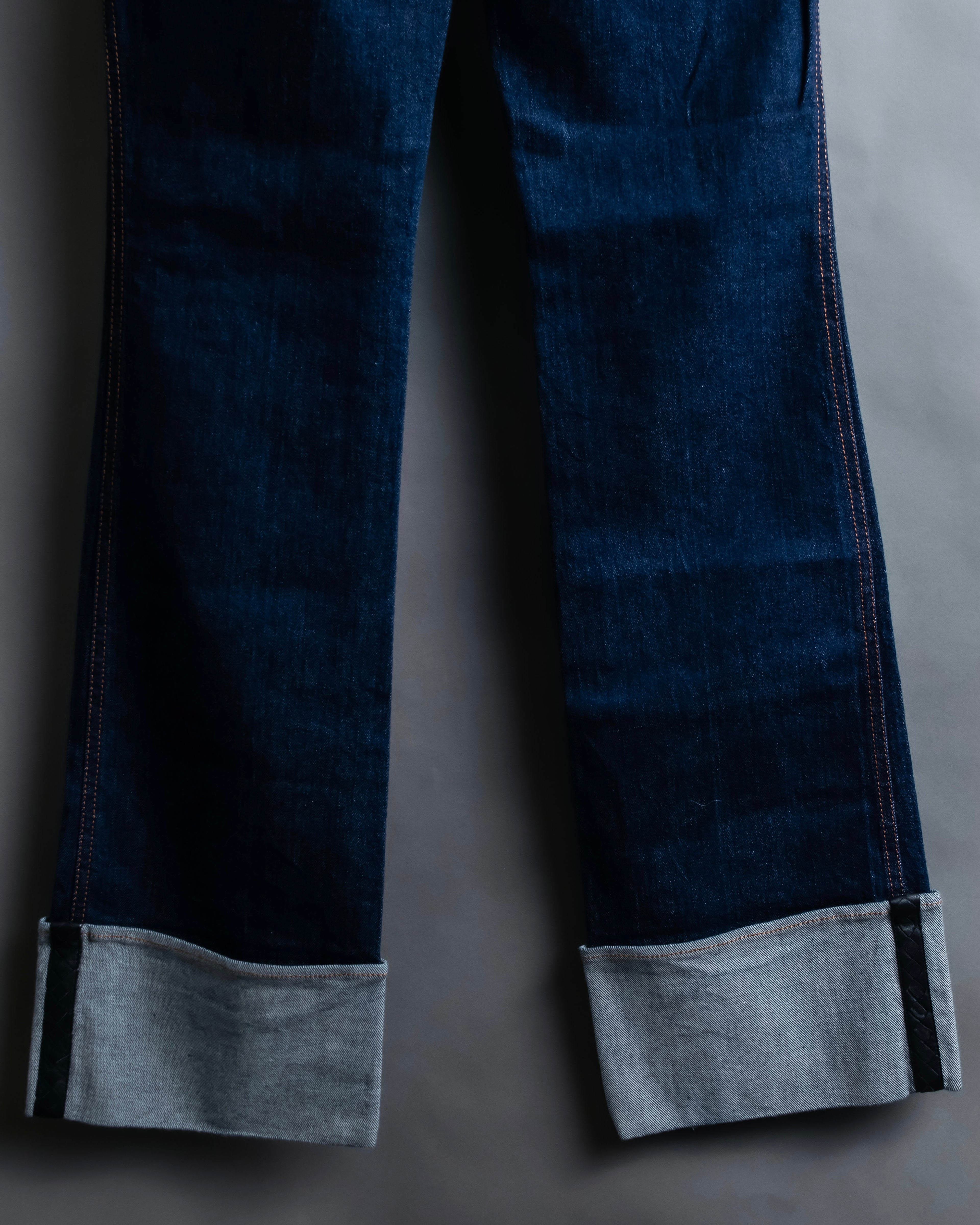"BOTTEGA VENETA" Wide straight silhouette fisherman denim pants