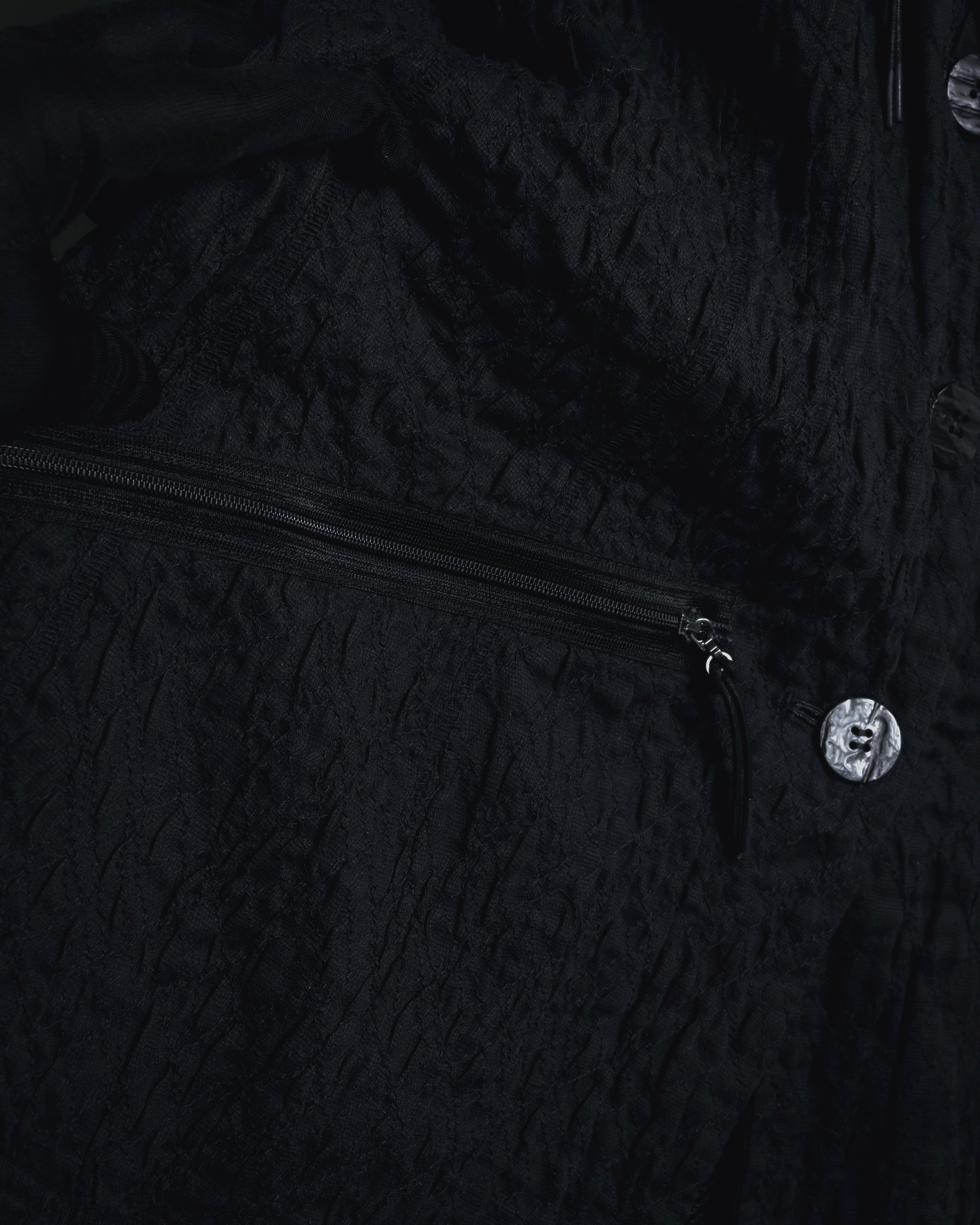 "ISSEY MIYAKE" 98SS Cotton shrunken tailored jacket