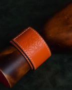 "LOEWE" Anagram logo engraved leather bracelet
