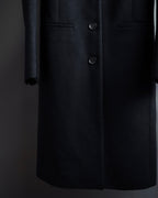 "GUCCI" Michele period linear silhouette wool chester coat