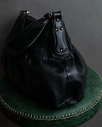 "FENDI" Gathered design leather one-shoulder bag