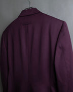 "JEAN PAUL GAULTIER FEMME"
 Beautiful purple color shaped wool tailored jacket