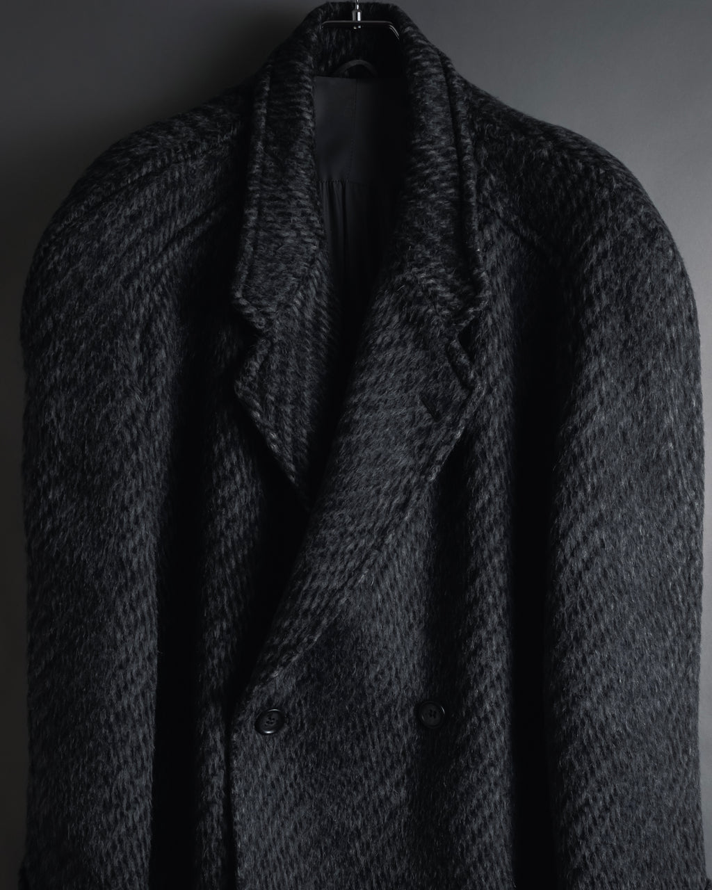 Abrigo de mezcla de mohair de doble botonadura de los años 90 de Christian Dior MONSIEUR