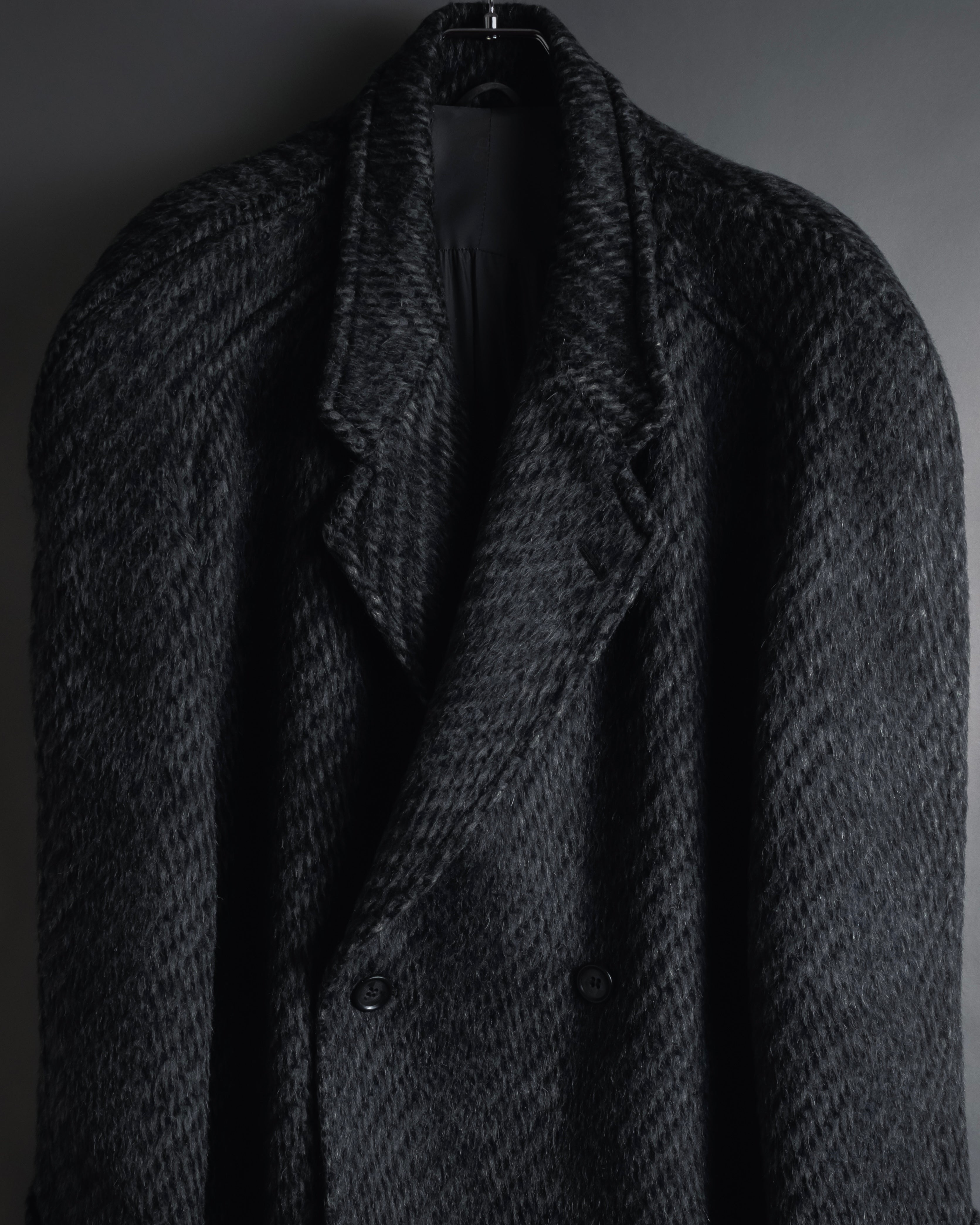 Abrigo de mezcla de mohair de doble botonadura de los años 90 de Christian Dior MONSIEUR