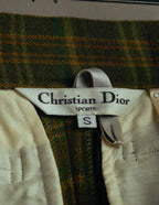 "Christian Dior" 80's-90's Wool plaid blouson and trousers set